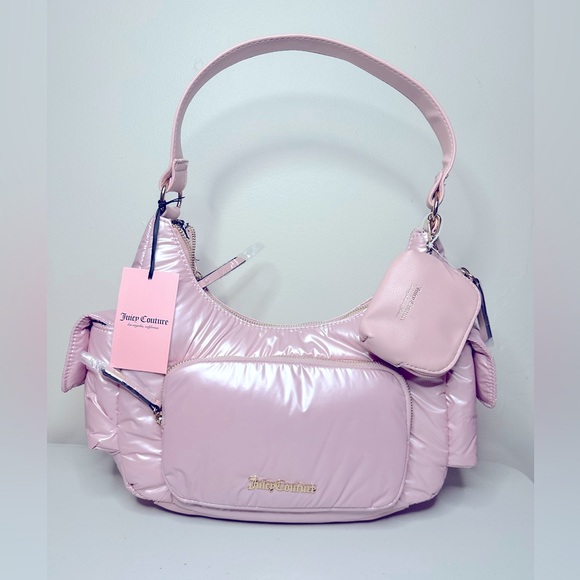 Juicy Couture Pink Diamond Timeless Hobo Purse - Picture 1 of 4